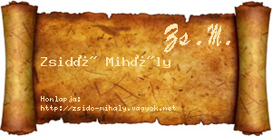 Zsidó Mihály névjegykártya