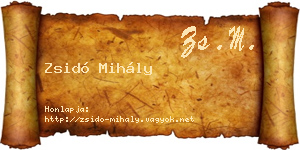 Zsidó Mihály névjegykártya