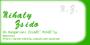 mihaly zsido business card